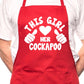 Adult This Girl Loves Her Cockapoo Dog BBQ Cooking Funny Novelty Apron