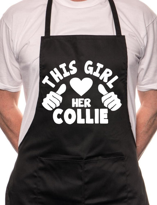 This Girl Loves Her Collie Dog BBQ Cooking Apron