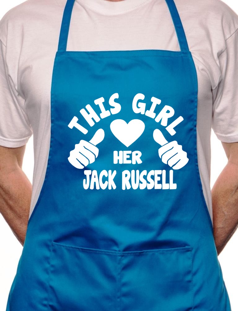 This Girl Loves Her Jack Russell Dog BBQ Cooking Apron