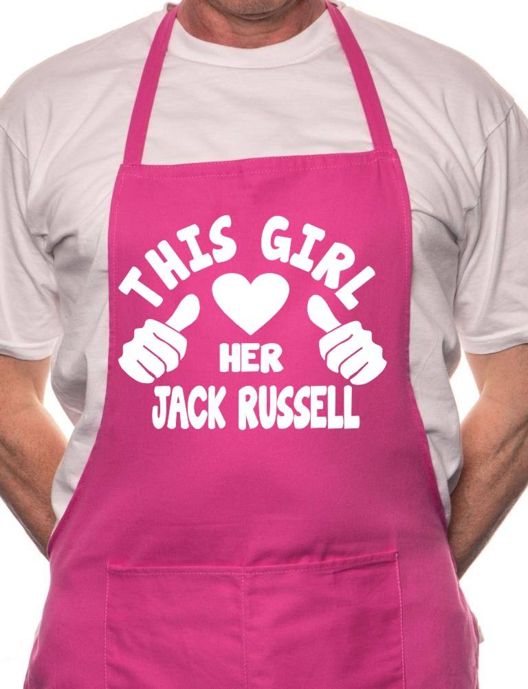 This Girl Loves Her Jack Russell Dog BBQ Cooking Apron