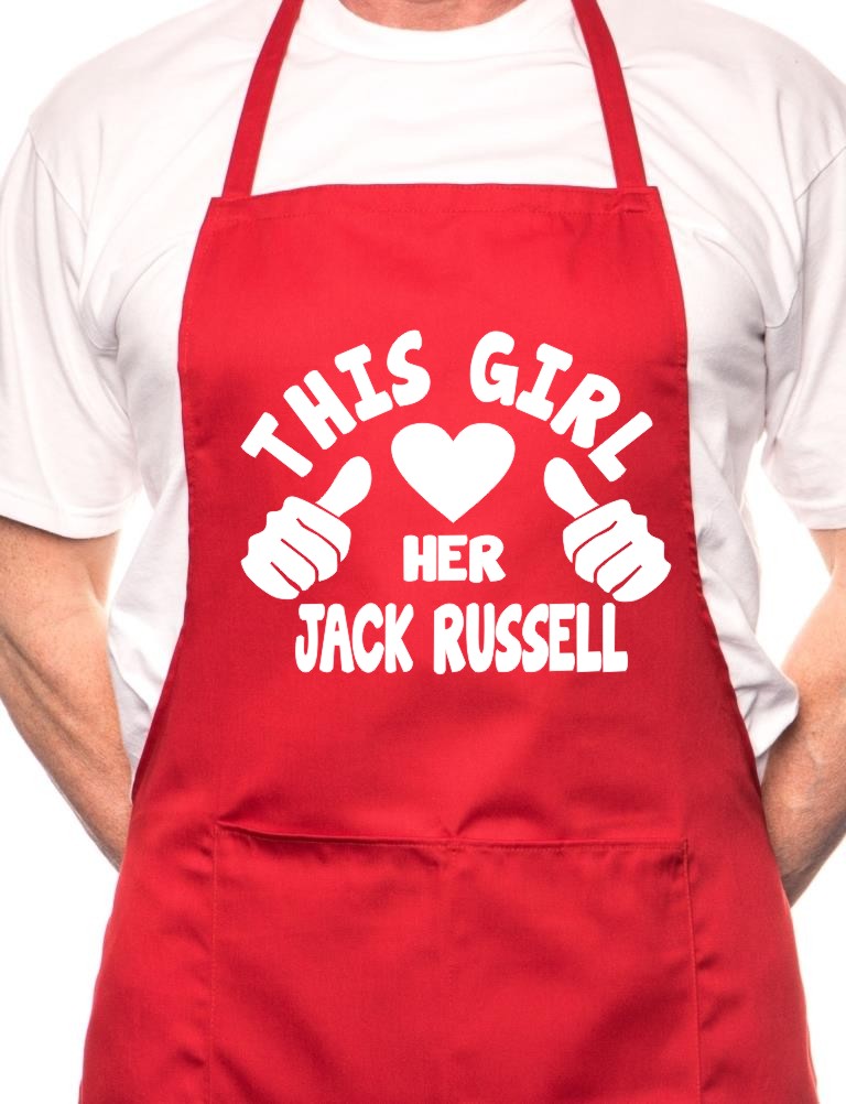 This Girl Loves Her Jack Russell Dog BBQ Cooking Apron