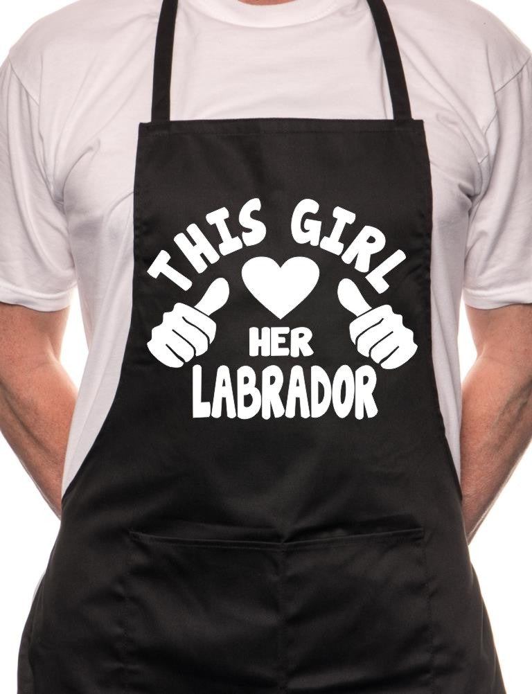 This Girl Loves Her Labrador Dog BBQ Cooking Apron