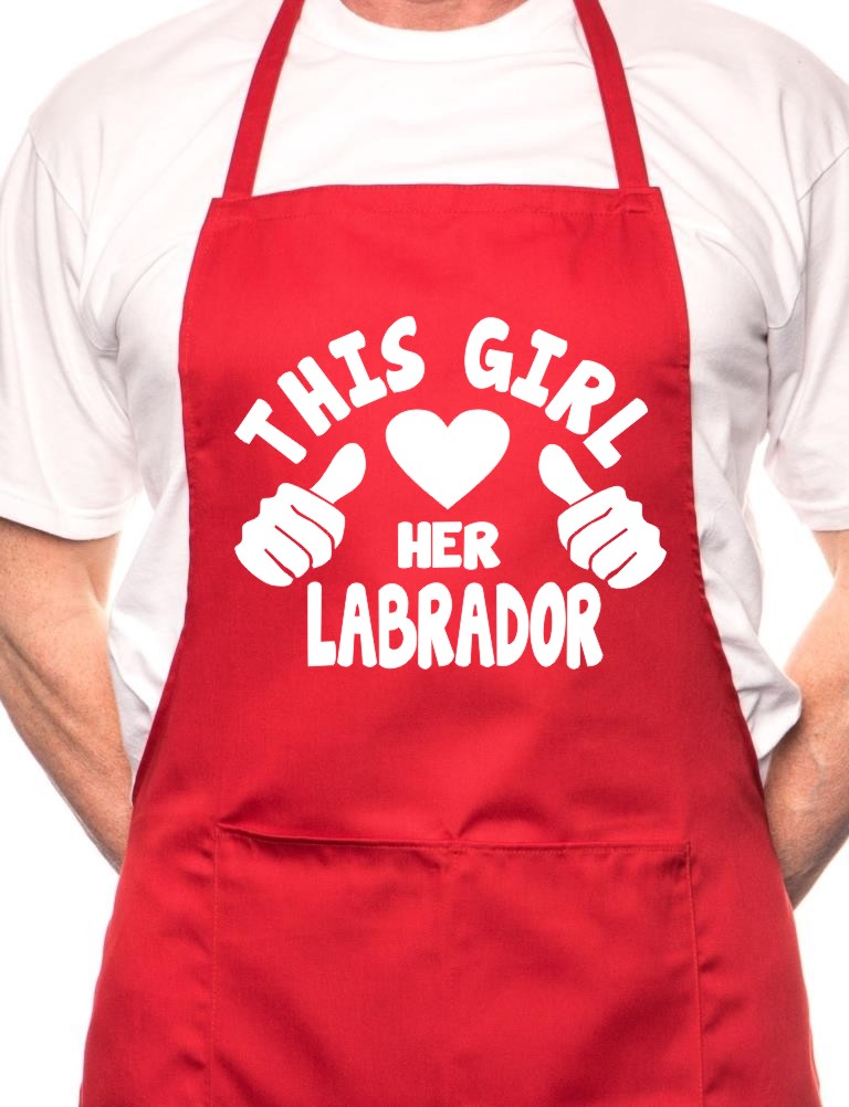 This Girl Loves Her Labrador Dog BBQ Cooking Apron