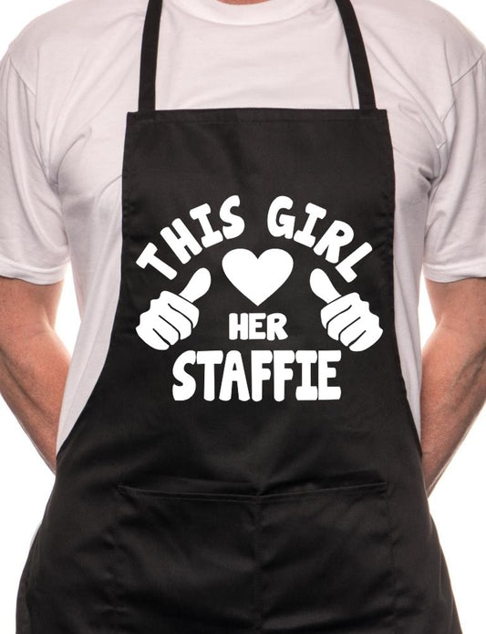 This Girl Loves Her Staffie Dog BBQ Cooking Apron