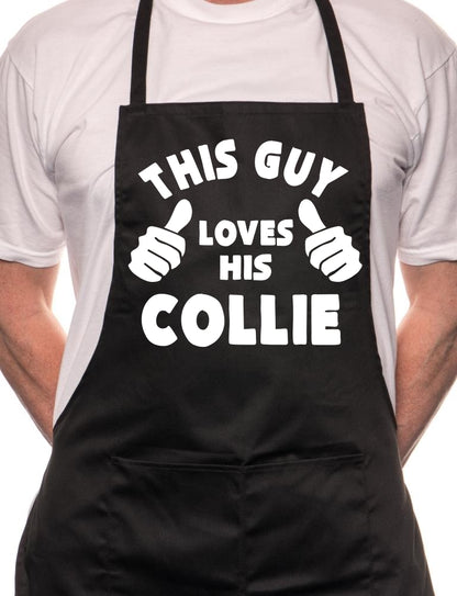 This Guy Loves His Collie BBQ Dog Cooking Apron