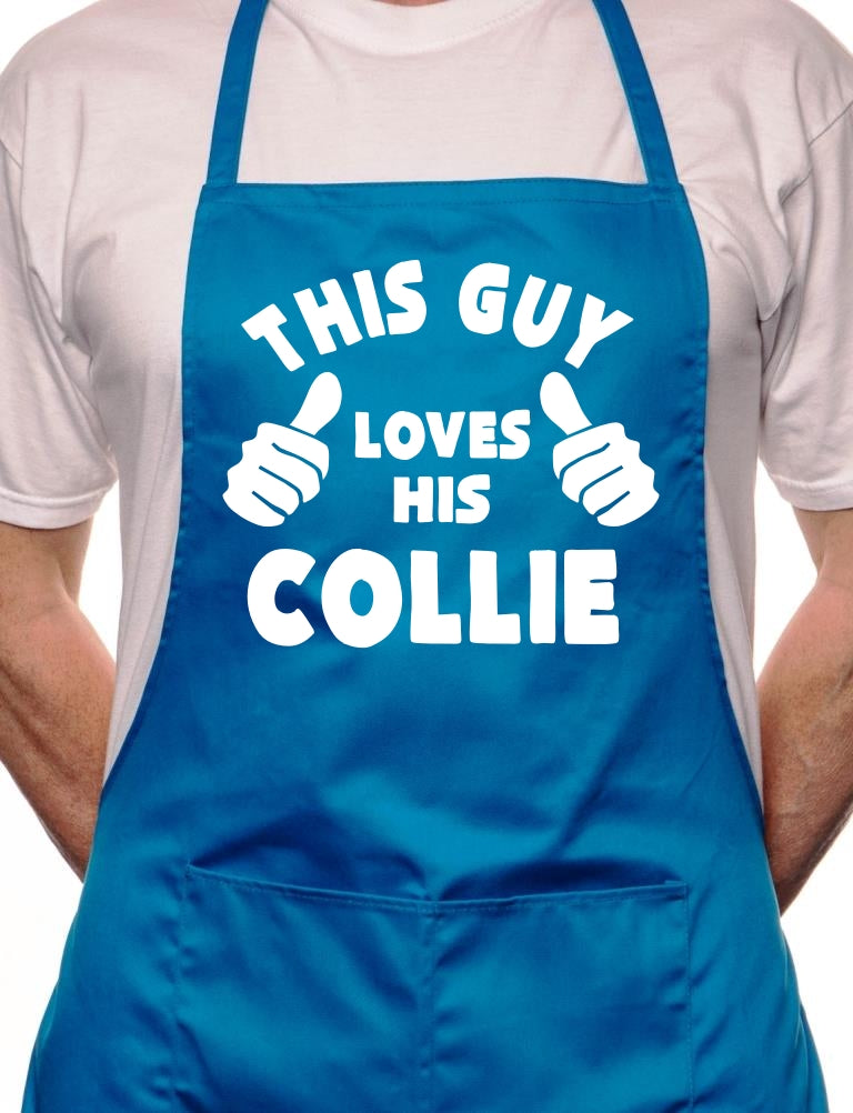 This Guy Loves His Collie BBQ Dog Cooking Apron