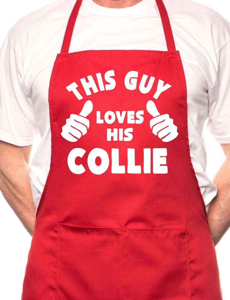 This Guy Loves His Collie BBQ Dog Cooking Apron