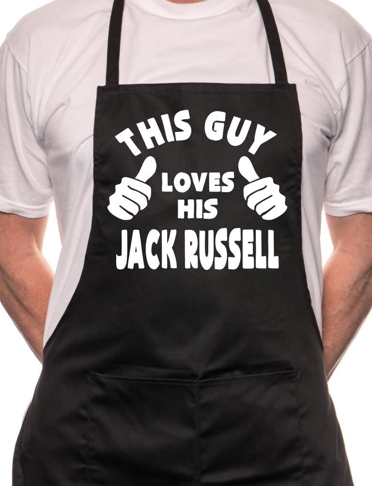 This Guy Loves His Jack Russell BBQ Dog Cooking Apron