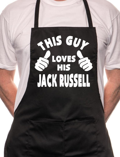 This Guy Loves His Jack Russell BBQ Dog Cooking Apron