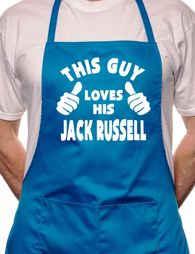 This Guy Loves His Jack Russell BBQ Dog Cooking Apron