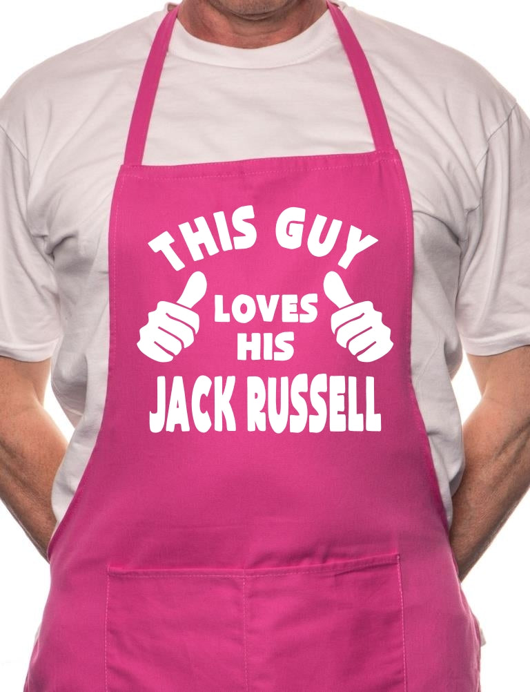 This Guy Loves His Jack Russell BBQ Dog Cooking Apron