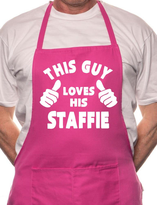 This Guy Loves His Staffie BBQ Dog Cooking Apron