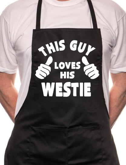 This Guy Loves His Westie BBQ Dog Cooking Apron