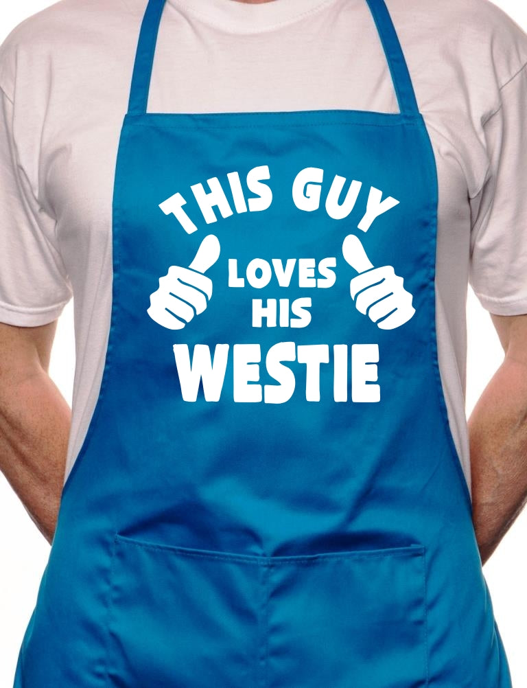 This Guy Loves His Westie BBQ Dog Cooking Apron