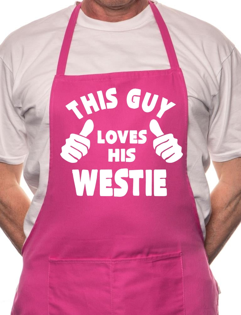 This Guy Loves His Westie BBQ Dog Cooking Apron