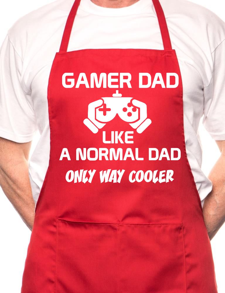 Adult Gamer Dad BBQ Cooking Funny Novelty Apron