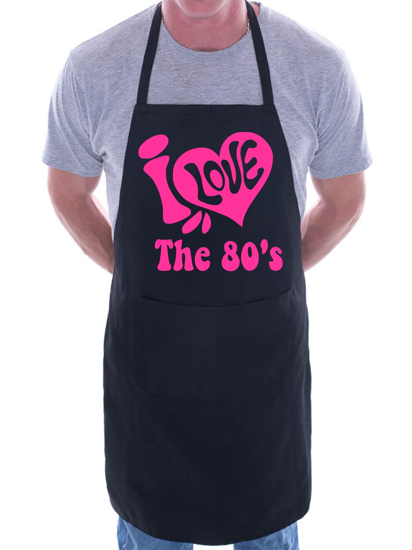 I Love The 80's Retro Music BBQ Cooking Apron