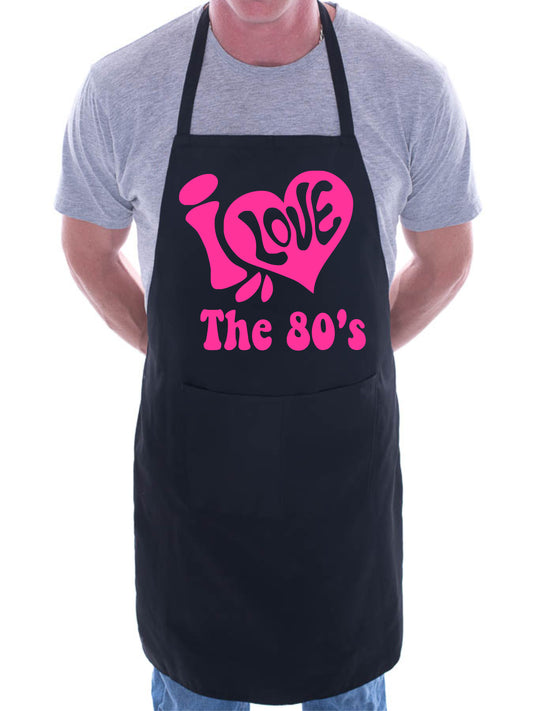 I Love The 80's Retro Music BBQ Cooking Apron