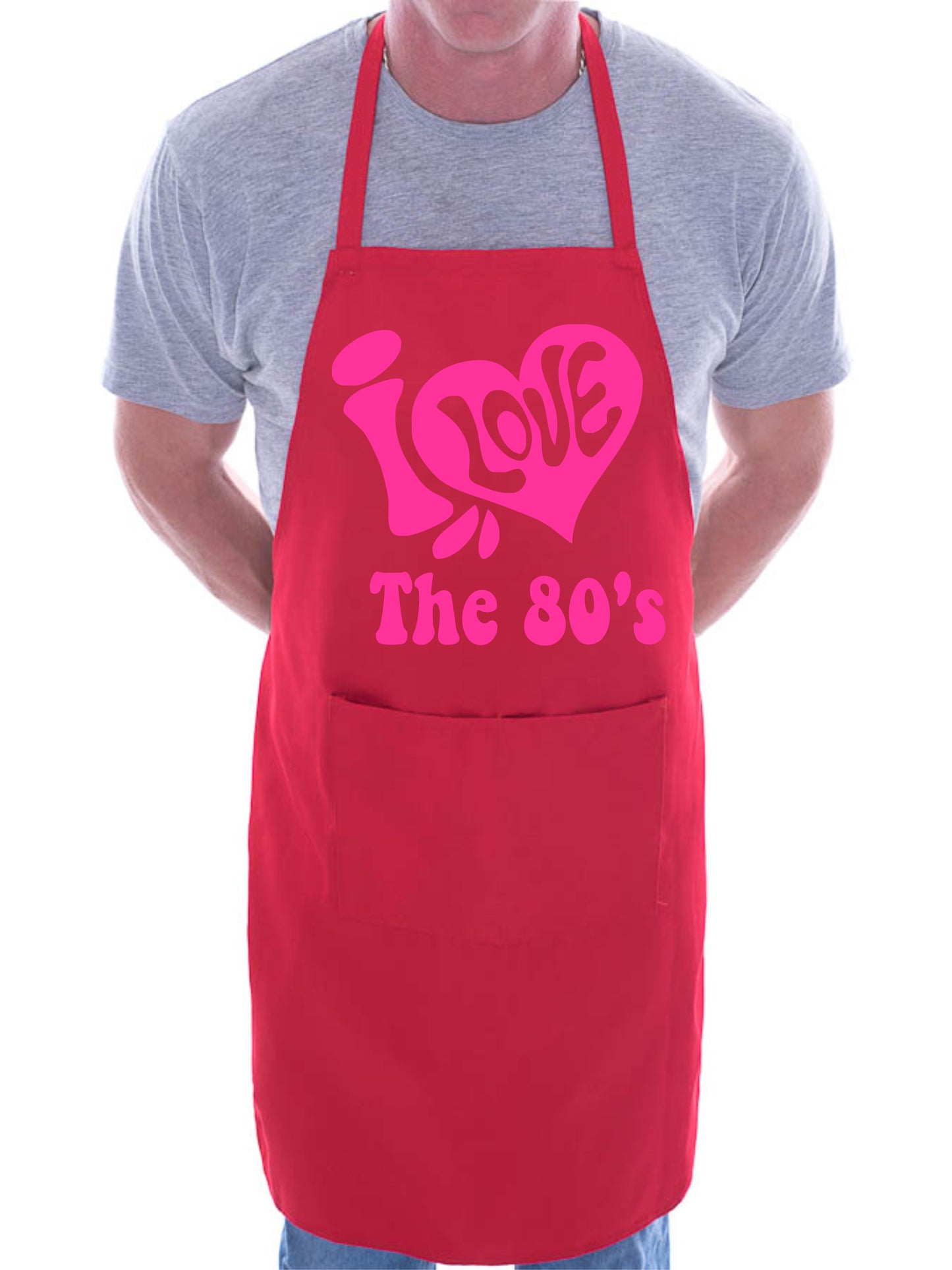 I Love The 80's Retro Music BBQ Cooking Apron