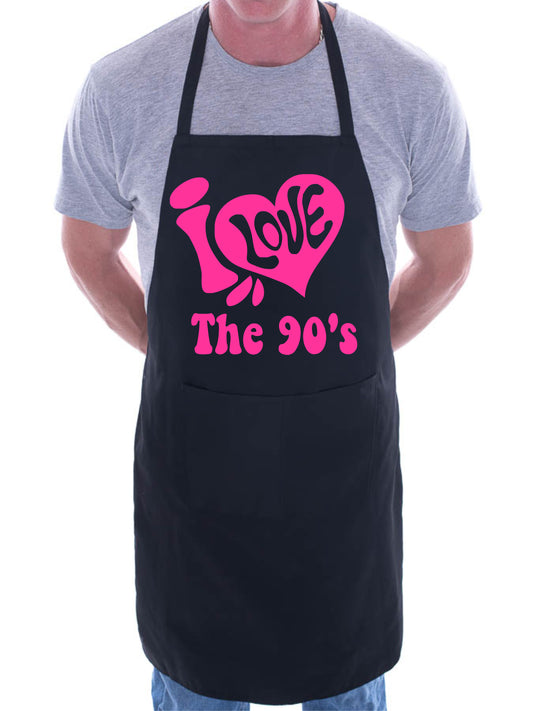 Adult I Love The 90's Retro Music BBQ Cooking Funny Novelty Apron