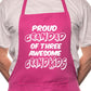 Proud Grandad 3 Grandkids BBQ Cooking Apron