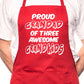 Proud Grandad 3 Grandkids BBQ Cooking Apron