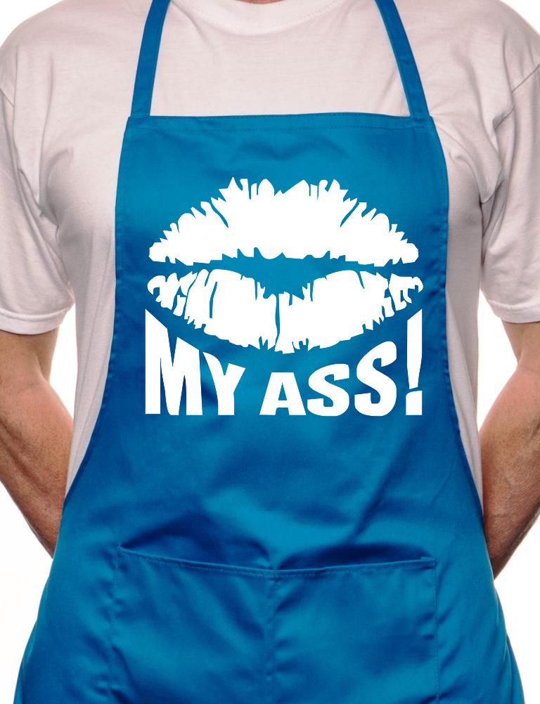 Kiss My Ass Funny BBQ Cooking Funny Novelty Apron