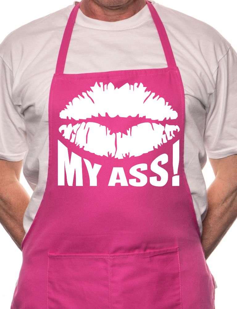 Kiss My Ass Funny BBQ Cooking Funny Novelty Apron