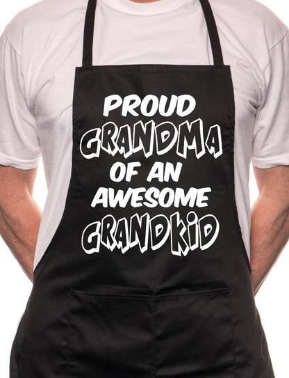 Proud Grandma Of Grandkid BBQ Cooking Apron