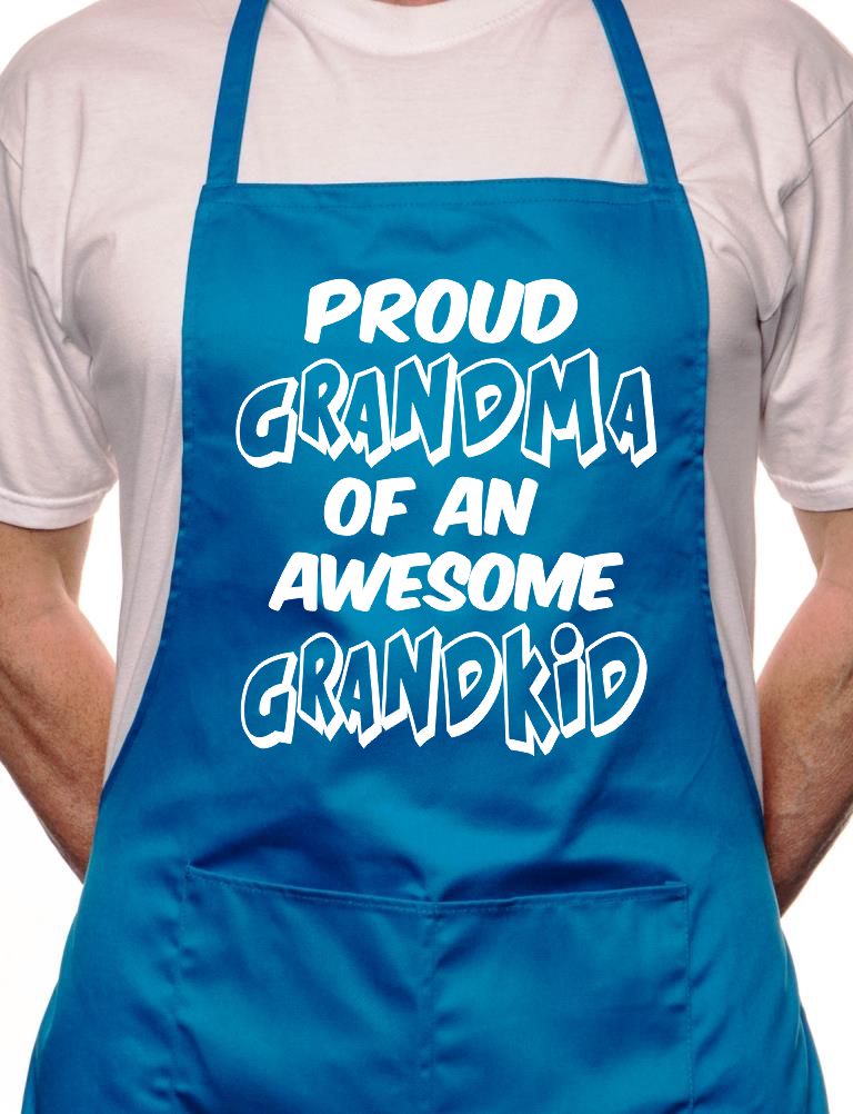 Proud Grandma Of Grandkid BBQ Cooking Apron