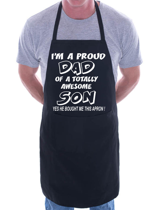 Proud Dad Of Awesome SonBBQ Cooking Apron