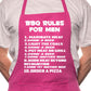 Barbeque Rules For Men BBQ Cooking Apron