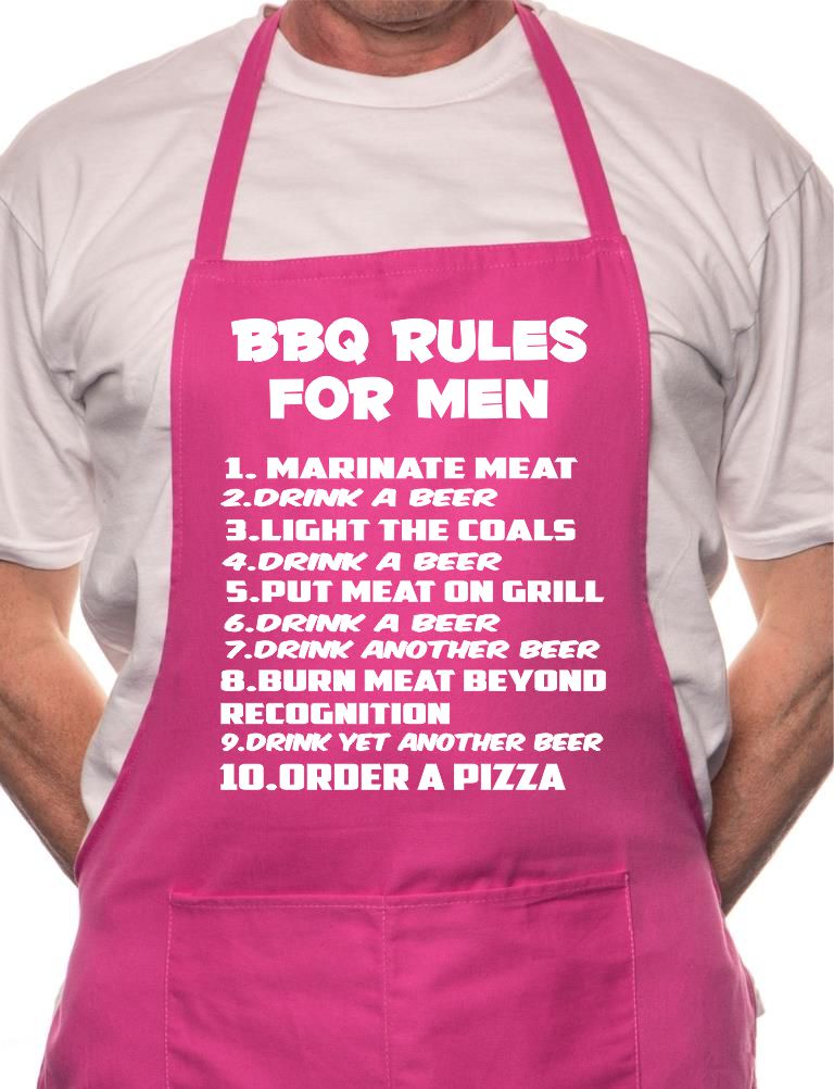 Barbeque Rules For Men BBQ Cooking Apron