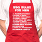 Barbeque Rules For Men BBQ Cooking Apron