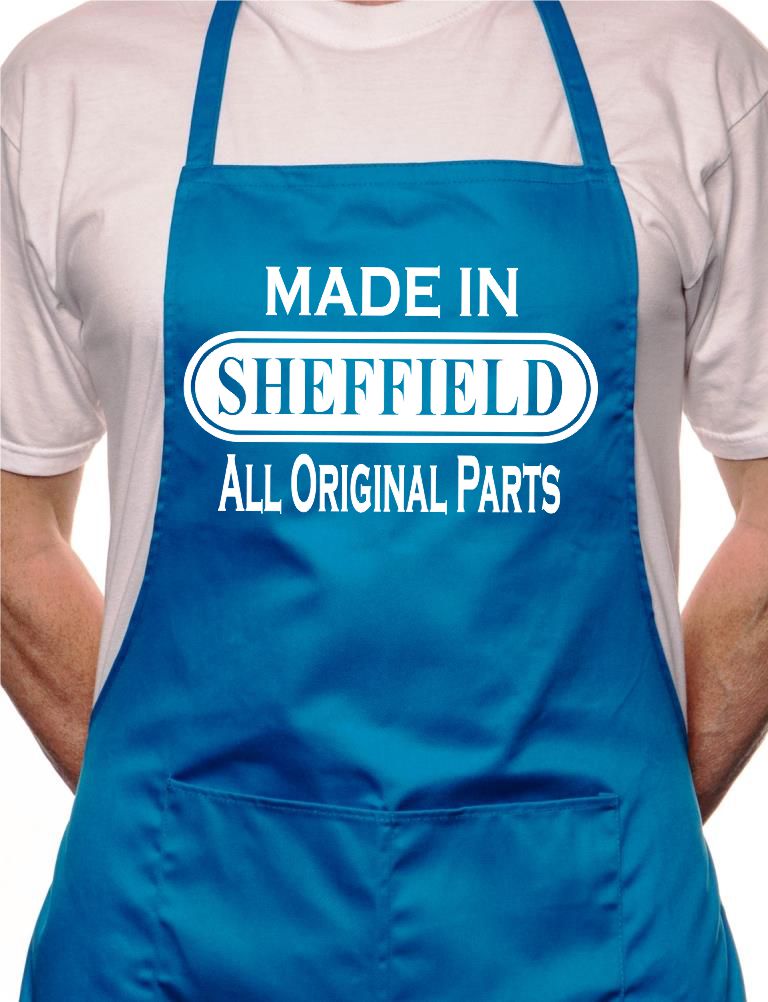 Adult Made In Sheffield BBQ Cooking Funny Novelty Apron