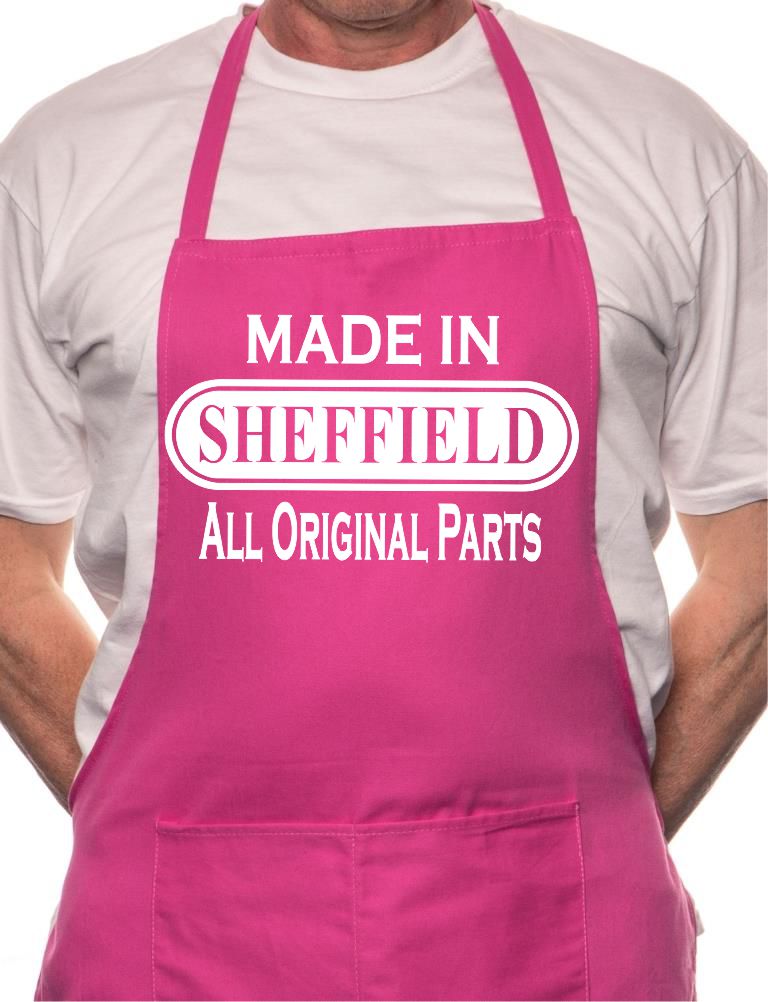 Adult Made In Sheffield BBQ Cooking Funny Novelty Apron