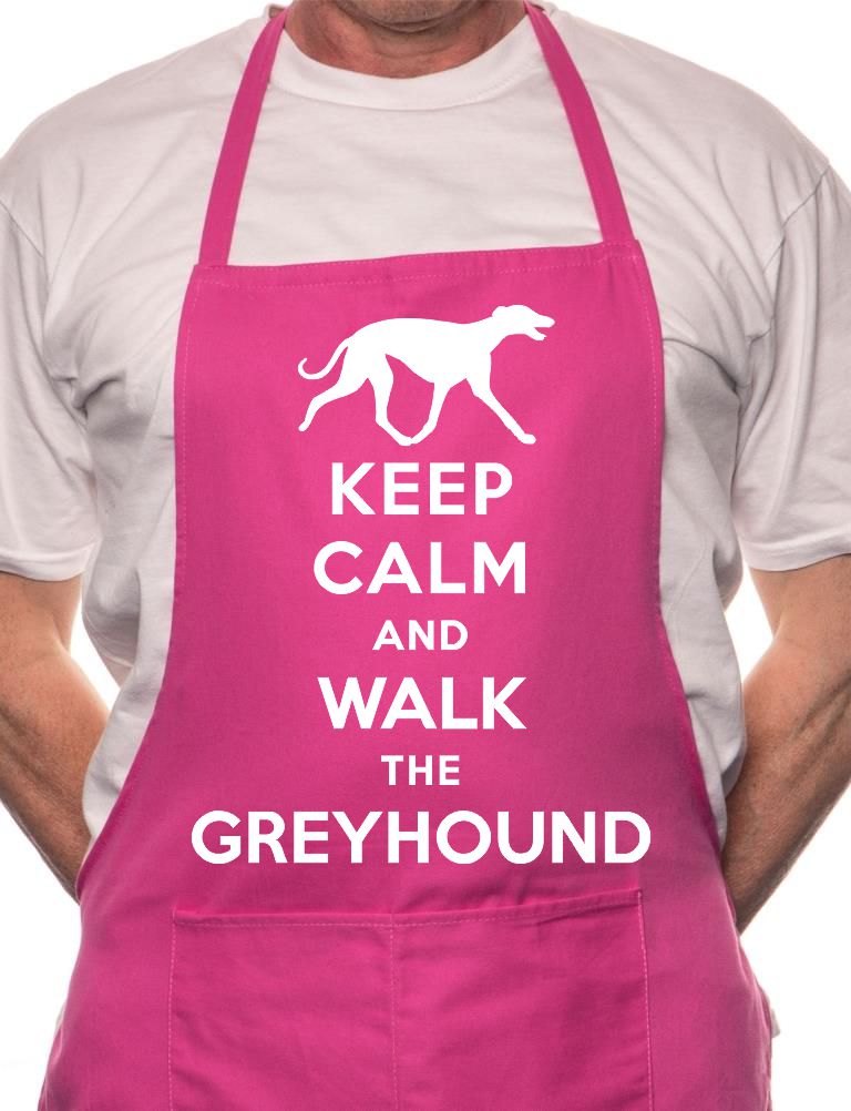 Dog Lover Keep Calm Greyhound BBQ Cooking Funny Novelty Apron