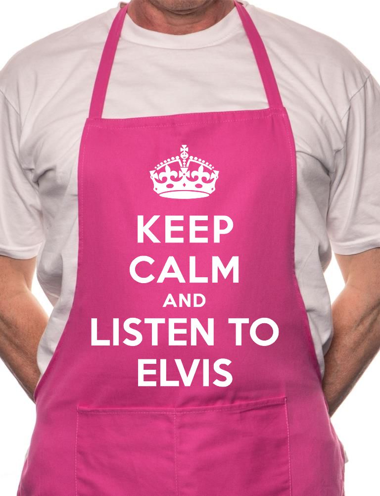 Keep Calm And Listen To Elvis BBQ Cooking Apron