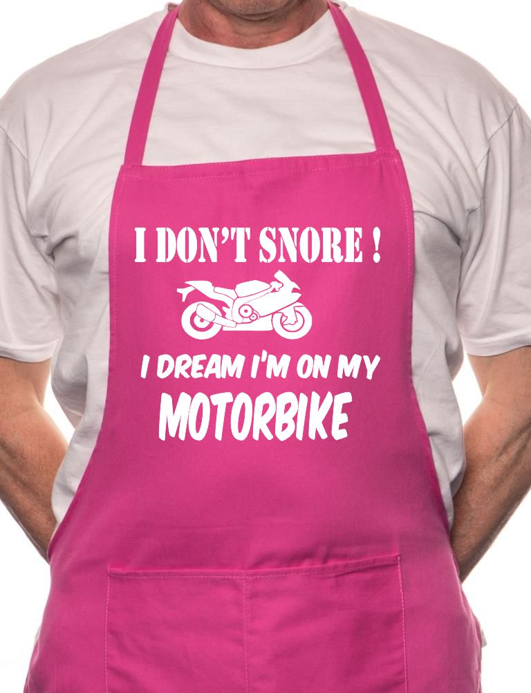 Don't Snore Dream On Motorbike BBQ Cooking Apron