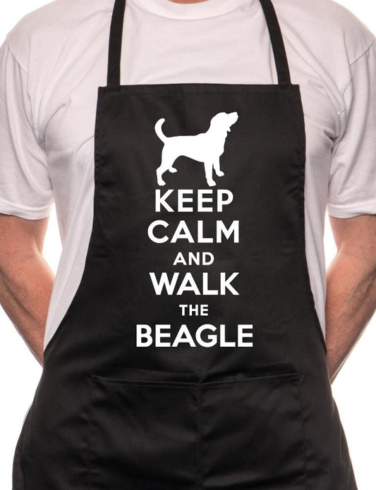 Keep Calm Walk The Beagle Dog Lover BBQ Cooking Apron