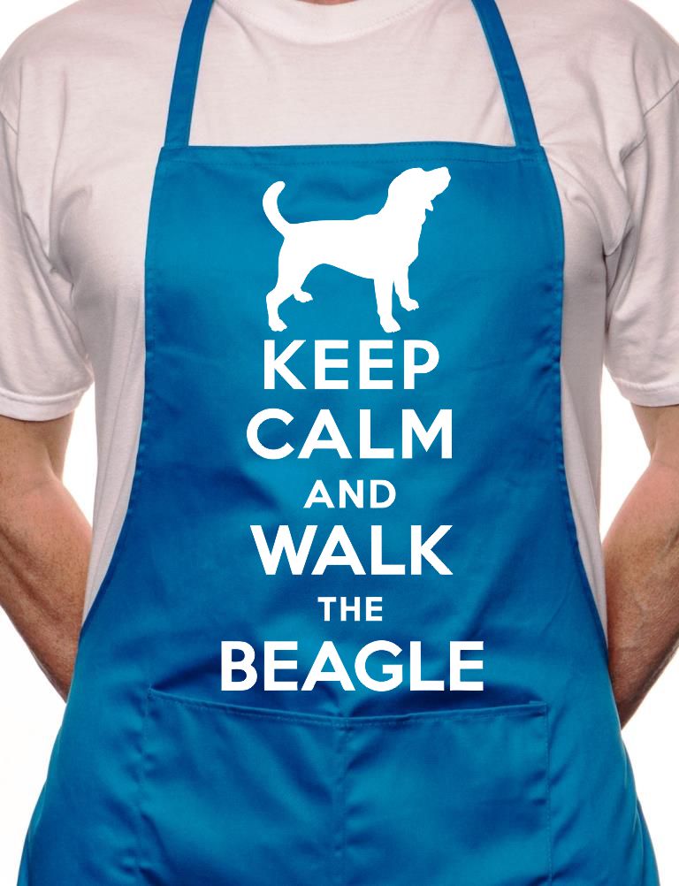 Keep Calm Walk The Beagle Dog Lover BBQ Cooking Apron