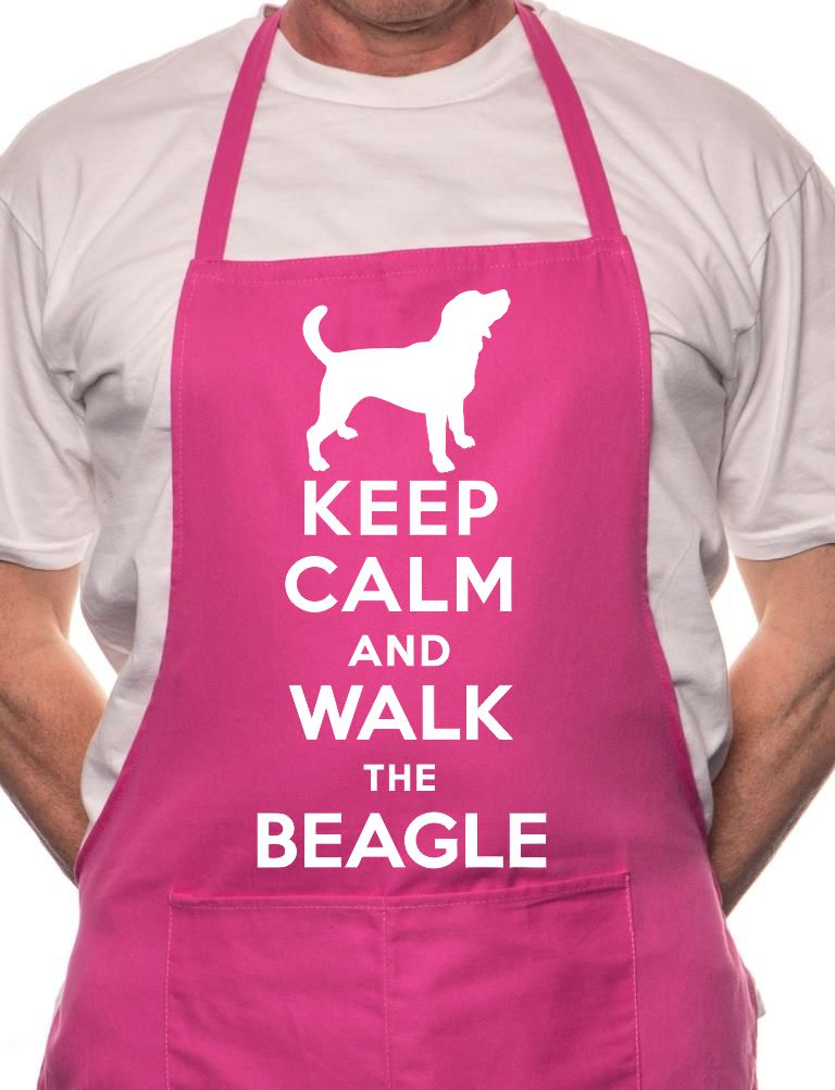 Keep Calm Walk The Beagle Dog Lover BBQ Cooking Apron