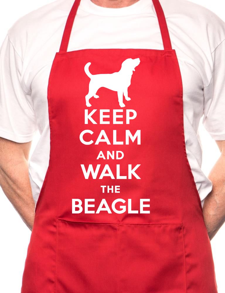 Keep Calm Walk The Beagle Dog Lover BBQ Cooking Apron