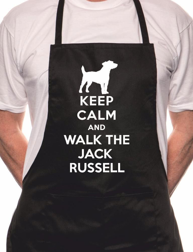 Keep Calm Walk The Jack Russell Dog Lover BBQ Cooking Apron