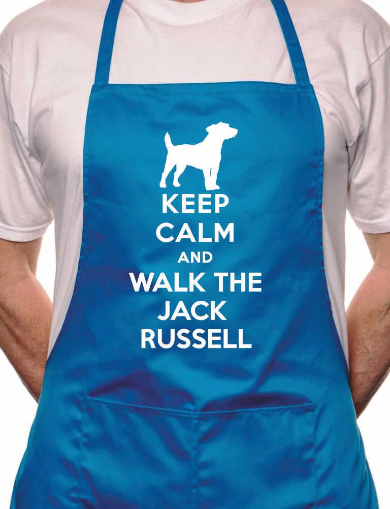 Keep Calm Walk The Jack Russell Dog Lover BBQ Cooking Apron