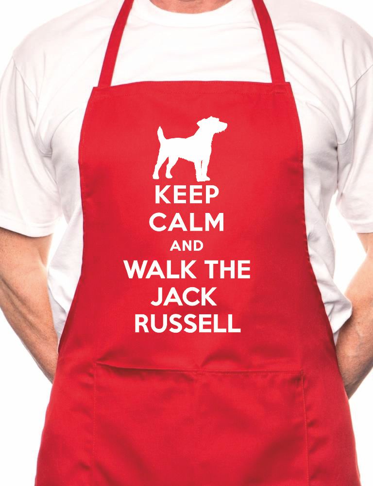 Keep Calm Walk The Jack Russell Dog Lover BBQ Cooking Apron