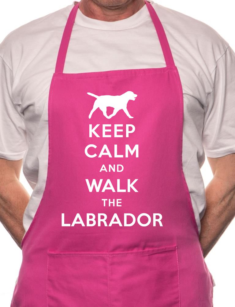 Keep Calm Walk The Labrador Dog Lover BBQ Cooking Novelty Apron
