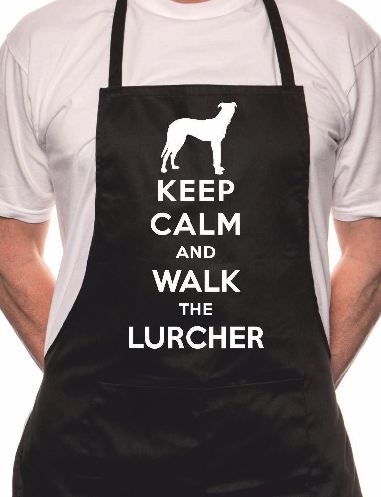 Keep Calm Walk The Lurcher Dog Lover BBQ Cooking Apron