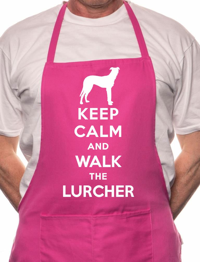 Keep Calm Walk The Lurcher Dog Lover BBQ Cooking Apron