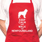 Keep Calm Walk The Newfoundland Dog Lover BBQ Cooking Novelty Apron